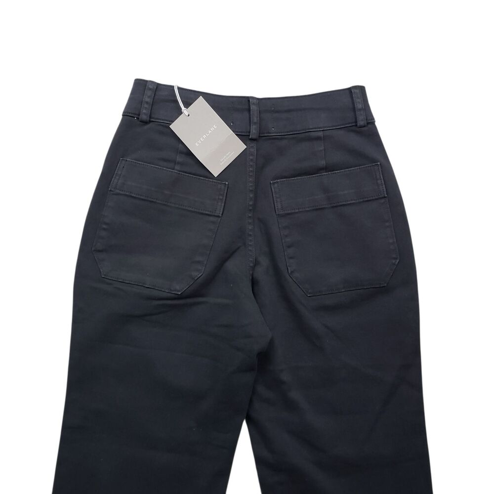 NWT Everlane The Organic Straight Leg Pants Womens Size 2 Black High Rise Jeans - Picture 10 of 12